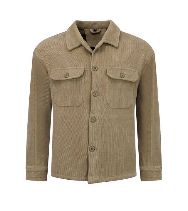 Enos Flanellhemd für Herren mit Taschen – Mittelschwere Herrenjacke – 520 – Braun