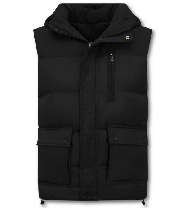 Enos Herren Bodywarmer – Herren Bodywarmer mit Taschen – 901 – Schwarz