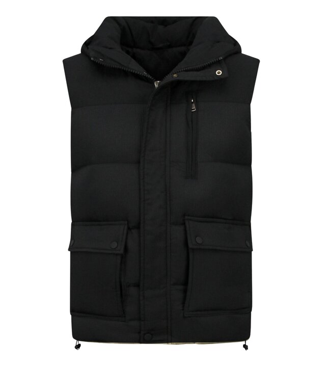 Enos Herren Bodywarmer – Herren Bodywarmer mit Taschen – 901 – Schwarz
