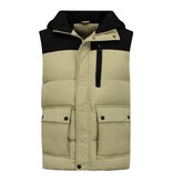 Enos Herren Bodywarmer – Herren Bodywarmer mit Kapuze – 901 – Beige