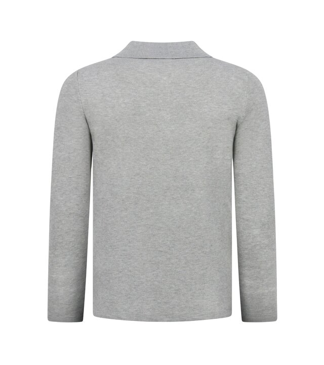 Enos  Herrenpullover - Herren Langarm Poloshirt - 536 -  Grau