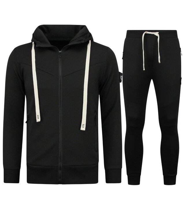 TopStar ICON Home Suit – Herren Trainingsanzug – Jogginganzug für Erwachsene – Trainingsanzug – 11765 – Schwarz