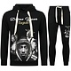 2Pac Trainingsanzug Hoodie für Herren – Tupac Trainingsanzug Hoodie – Heimtrainer für Herren (Erwachsene) – 672 – Schwarz