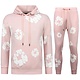 Dick gewebter Herren Trainingsanzug mit Allover Blumenmuster – Herren Blumenanzug – Twinset – 5991 – Rosa