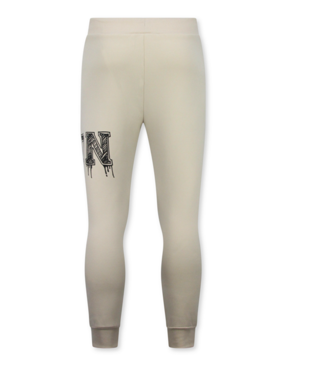 True Rise Dicke, gewebte Jogginghose für Herren von ICON – Lange Trainingshose für Herren – 5777 – Beige