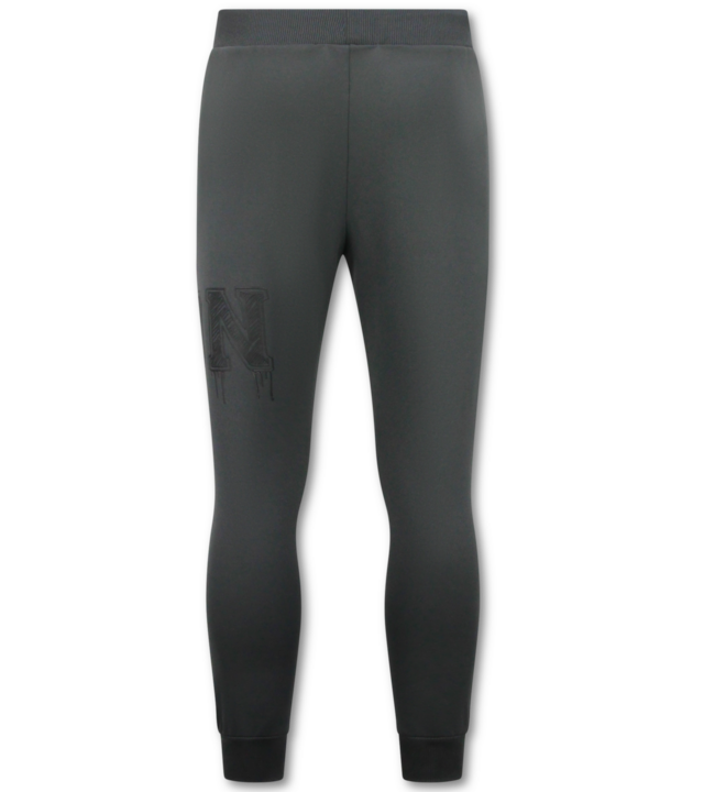 True Rise Dicke, gewebte Jogginghose für Herren von ICON – Lange Trainingshose für Herren – 5777 – Grau