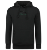 True Rise  Oversized Hoodie für Herren mit Kapuze – Algerien Print – Dick gewebt – 5816 – Schwarz