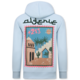 Oversized Hoodie für Herren mit Kapuze – Algerien Print – Dick gewebt – 5816 – Hellblau