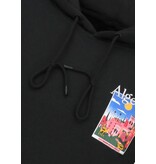 True Rise Oversized Hoodie für Herren mit Kapuze – Algerien Print – Dick gewebt – 5813 – Schwarz