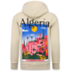 Oversized Hoodie für Herren mit Kapuze – Algerien Print – Dick gewebt – 5813 – Braun