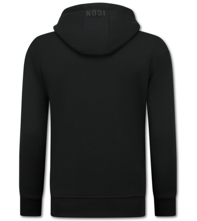 True Rise Oversized Hoodie für Herren mit Kapuze – ICONS Basic – Dick gewebt – 5808 – Schwarz