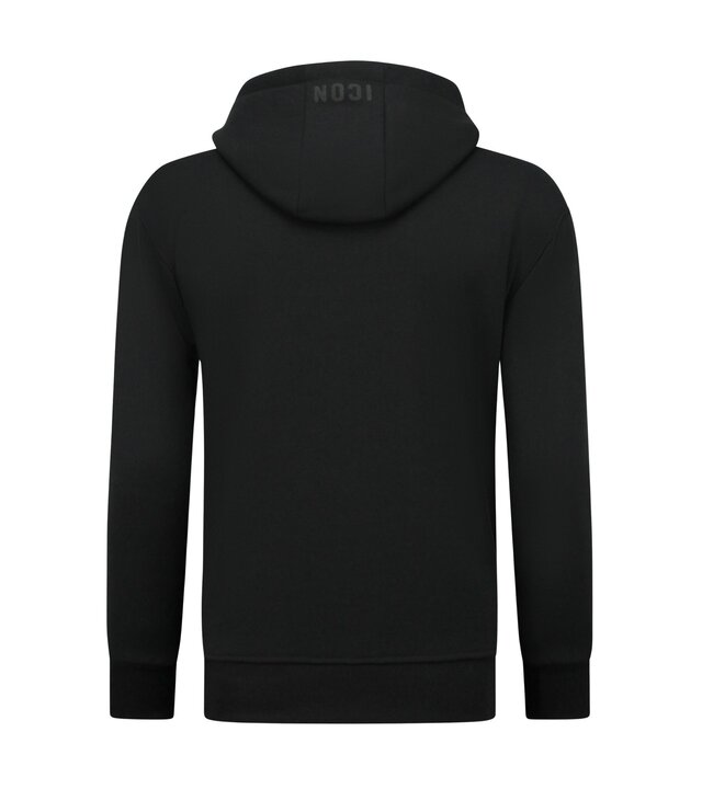 True Rise Oversized Hoodie für Herren mit Kapuze – ICONS Basic – Dick gewebt – 5808 – Schwarz