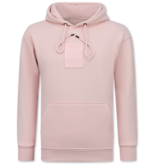 True Rise Oversized Hoodie für Herren mit Kapuze   ICONS Basic   Dick gewebt   5808   Rosa