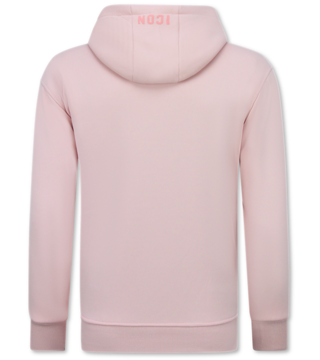 True Rise Oversized Hoodie für Herren mit Kapuze   ICONS Basic   Dick gewebt   5808   Rosa