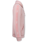 True Rise Oversized Hoodie für Herren mit Kapuze   ICONS Basic   Dick gewebt   5808   Rosa