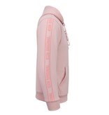 True Rise Oversized Hoodie für Herren mit Kapuze   ICONS Basic   Dick gewebt   5808   Rosa