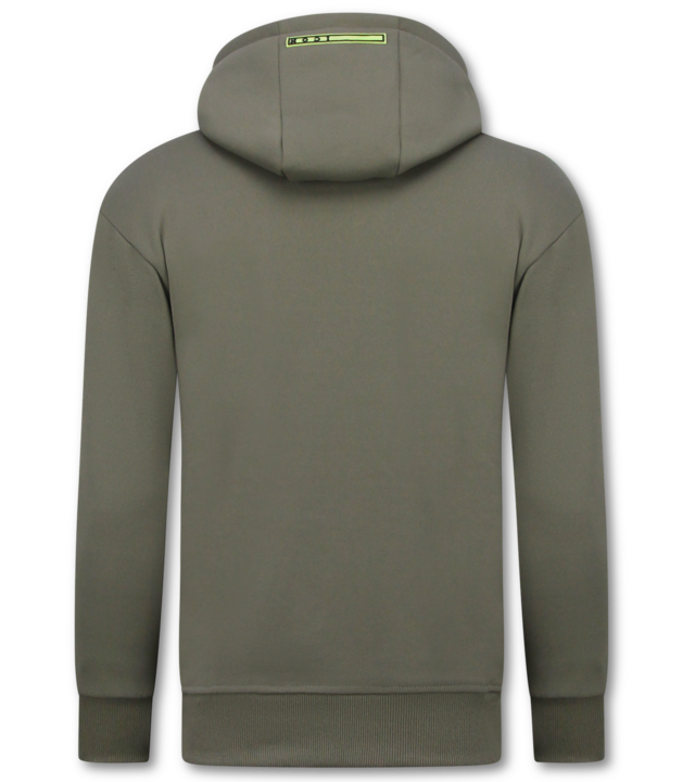 True Rise Oversized Hoodie für Herren mit Kapuze – ICON Splatter – Dick gewebt – 5800 – Dunkelgrau