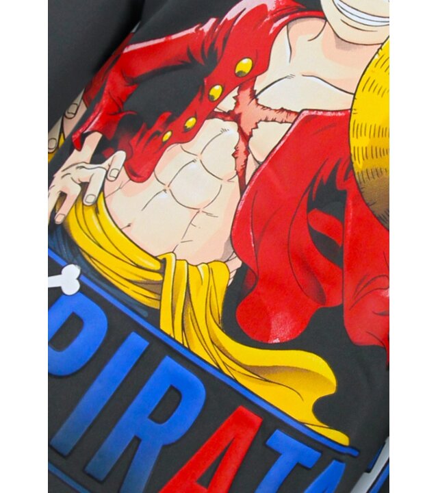 True Rise  Oversized Hoodie für Herren mit Kapuze – Einteiliger Piratenprint – Dick gewebt – 5725 – Grau