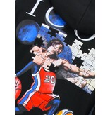 True Rise Oversized Hoodie für Herren mit Kapuze – ICON Puzzle Milano Print – Dick gewebt – 5811 – Schwarz