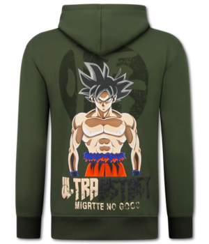 True Rise Oversized Hoodie für Herren mit Kapuze – GOKO Ultra Print – Dick gewebt – 5562 – Grün