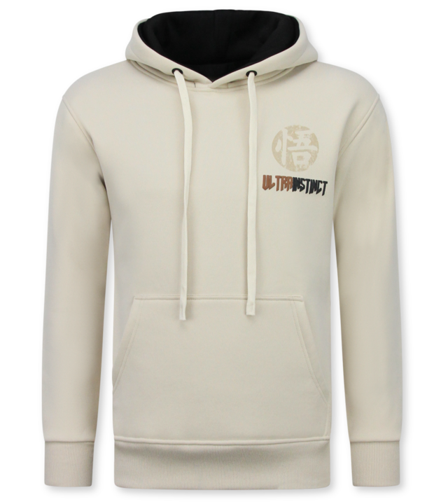 True Rise Oversized Hoodie für Herren mit Kapuze – GOKO Ultra Print – Dick gewebt – 5562 – Beige