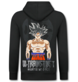 True Rise Oversized Hoodie für Herren mit Kapuze – GOKO Ultra Print – Dick gewebt – 5562 – Schwarz