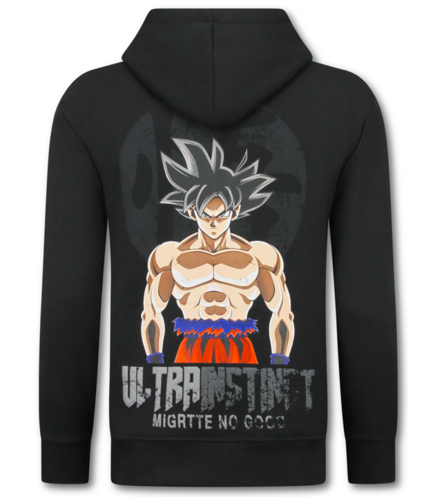 True Rise Oversized Hoodie für Herren mit Kapuze – GOKO Ultra Print – Dick gewebt – 5562 – Schwarz