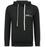 True Rise Oversized Hoodie für Herren mit Kapuze – GOKO Ultra Print – Dick gewebt – 5562 – Schwarz