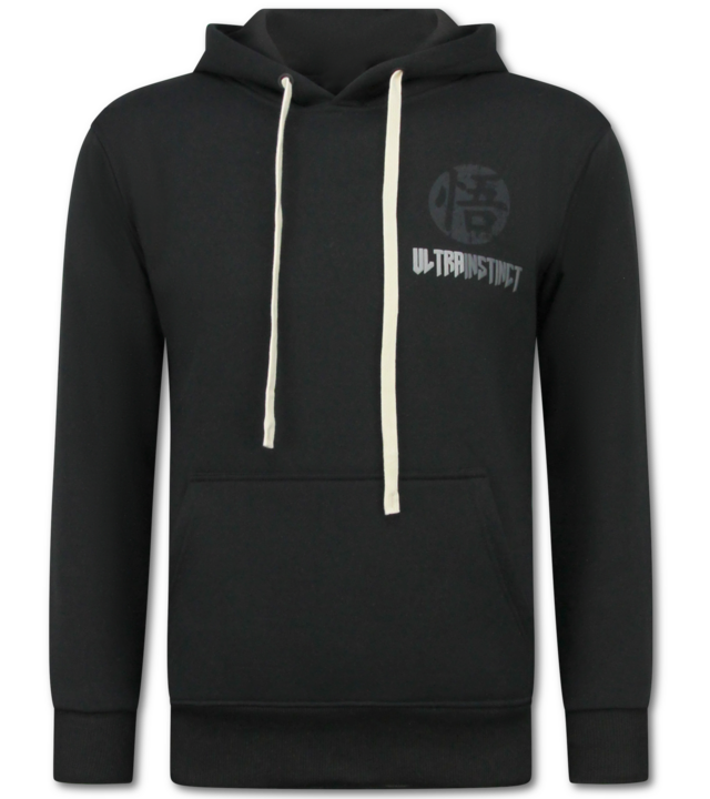 True Rise Oversized Hoodie für Herren mit Kapuze – GOKO Ultra Print – Dick gewebt – 5562 – Schwarz