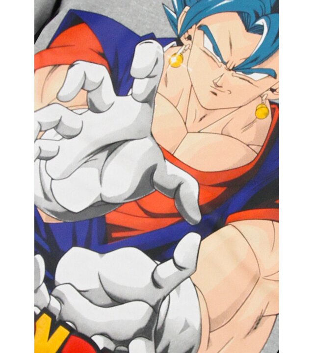 True Rise Oversized Hoodie für Herren mit Kapuze – Dragon Ball Print – Dick gewebt – 5682 – Grau