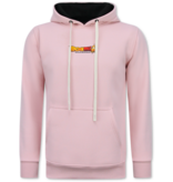 True Rise Oversized Hoodie für Herren mit Kapuze – Dragon Ball Print – Dick gewebt – 5682 – Pink