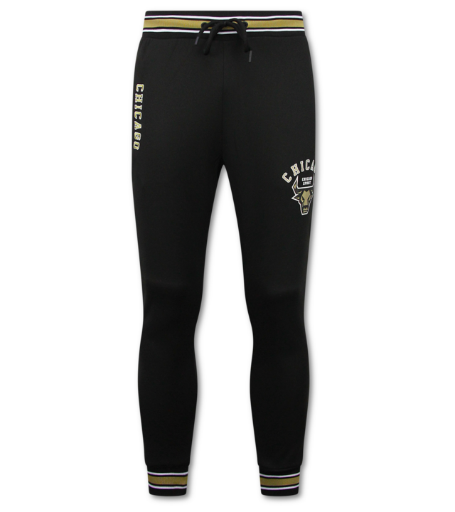 TopStar Chicago Bulls Herren Trainingsanzüge – Herren Jogginganzug – Herren Heimanzug – 5591 – Schwarz/Gelb