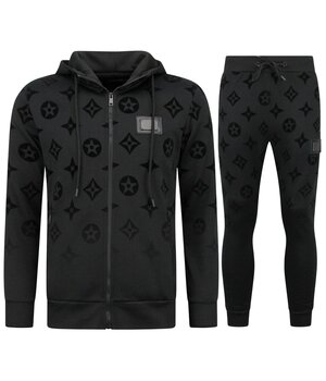 TopStar Dik Jogginganzug für Herren – Teddy Trainingsanzug für Herren – 5308 – Schwarz