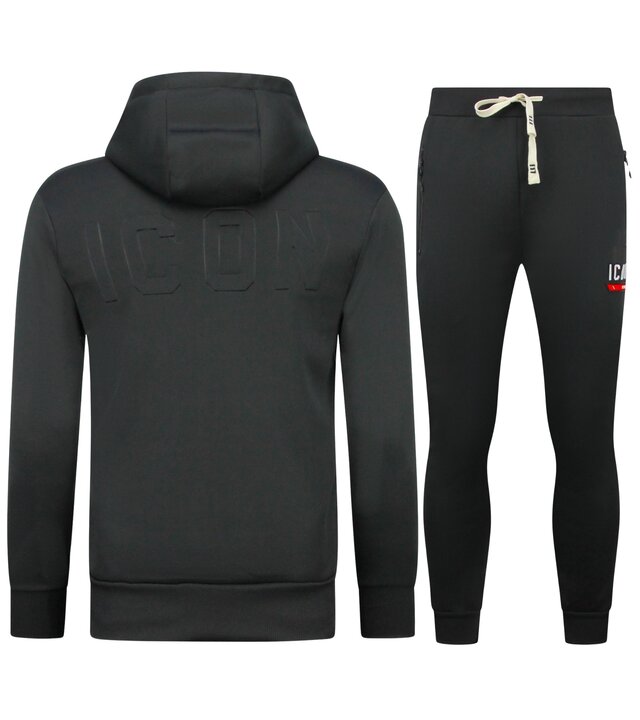 TopStar Dick gewebter Jogginganzug für Herren ICON   Trainingsanzug   Heimanzug für Erwachsene   11986   Schwarz