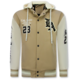 Oversized Baseballjacke mit Kapuze – Herren Bomberjacke – 523 – Braun