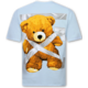 Bedrucktes Herren-T-Shirt – Oversize-Herren-T-Shirt – Lustiges Herren-T-Shirt – Lustiges Bären-Shirt – 1960 – Blau