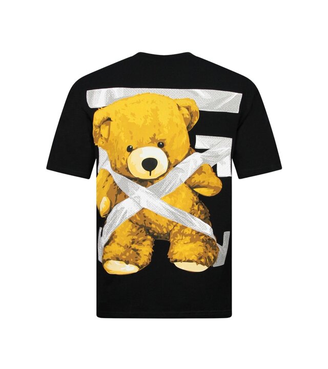 True Rise Herren-T-Shirt mit Aufdruck – Oversize-Herren-T-Shirt – Lustige Herren-T-Shirts – Lustige Shirts mit Bärenmotiv – 1960 – Schwarz