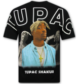 True Rise 2Pac T-Shirt mit Aufdruck – Herren-T-Shirt mit Tupac Shakur-Print – Oversized Herren-T-Shirt – 1791 – Schwarz