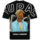 2Pac T-Shirt mit Aufdruck – Herren-T-Shirt mit Tupac Shakur-Print – Oversized Herren-T-Shirt – 1791 – Schwarz