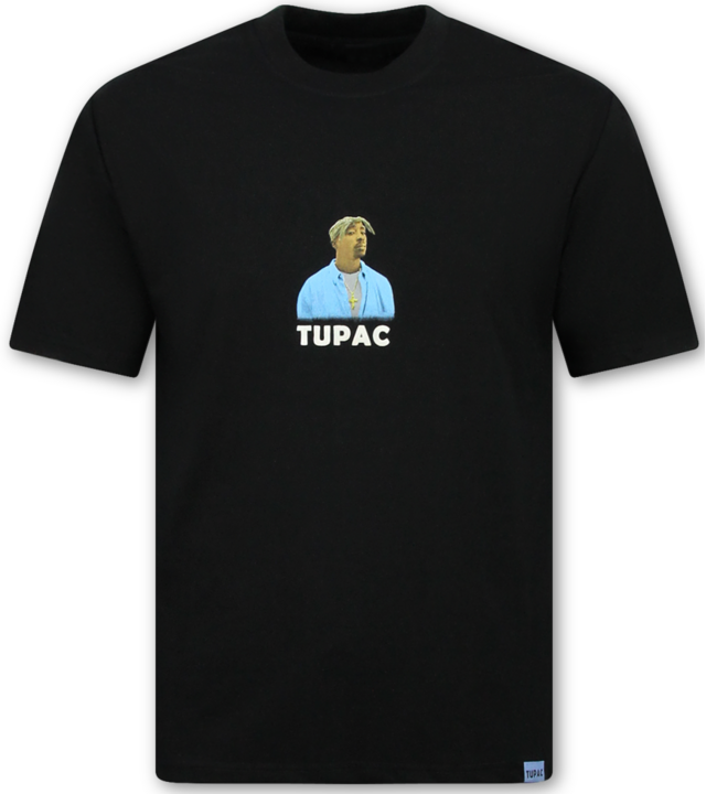 True Rise 2Pac T-Shirt mit Aufdruck – Herren-T-Shirt mit Tupac Shakur-Print – Oversized Herren-T-Shirt – 1791 – Schwarz
