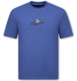 True Rise Lustiges Enten-T-Shirt – Oversize-Herren-T-Shirt – Lustige Herren-T-Shirts – Herren-T-Shirt mit Aufdruck – 1970 – Blau