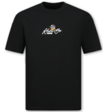True Rise Oversized Herren-T-Shirt – Lustiges Enten-T-Shirt – Lustige Herren-T-Shirts – Herren-T-Shirt mit Aufdruck – 1970 – Schwarz