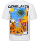 True Rise  Übergroßes Herren-T-Shirt Casablanca – Herren-T-Shirt mit Puzzle-Print – 1997 – Weiß