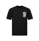 True Rise Casablanca Oversized Herren-T-Shirt – Herren-T-Shirt mit Puzzle-Print – 1987 – Schwarz