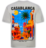 True Rise Casablanca Herren-Oversize-T-Shirt – Herren-T-Shirt mit Puzzle-Print – 1987 – Grau