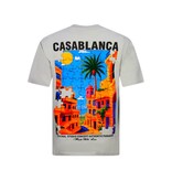 True Rise Casablanca Herren-Oversize-T-Shirt – Herren-T-Shirt mit Puzzle-Print – 1987 – Grau