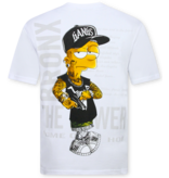 True Rise Herren-T-Shirt – Herren-T-Shirt mit Aufdruck – Lustiges Herren-T-Shirt – Simpsons-Motiv (1982) – Weiß