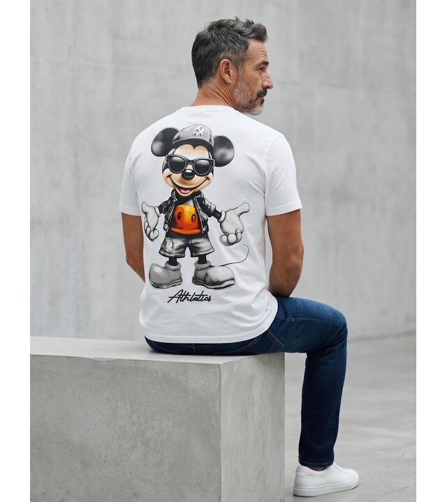 True Rise  Herren-T-Shirt – Herren-T-Shirt mit lustigem Aufdruck – Herren-T-Shirt mit Aufdruck – Lustiges Shirt mit Mausmotiv – 1975 – Weiß