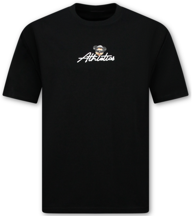 True Rise  Herren-T-Shirt mit lustigem Aufdruck - Herren-T-Shirt - Herren-T-Shirt mit Aufdruck - Lustiges Shirt mit Mausmotiv - 1975 - Schwarz