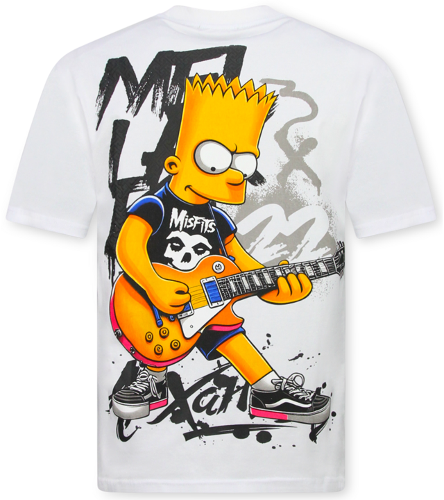 True Rise  Oversized Herren-T-Shirt – Bedrucktes Herren-T-Shirt – Lustige Herren-T-Shirts – Lustiges Simpsons-Shirt – 1991 – Weiß